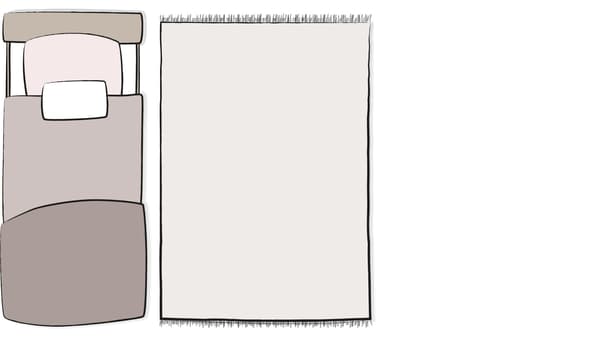 Large bedside rug for twin bed icon
