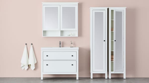  Lillangen Badezimmer Serie von IKEA mit stilvoller Waschkommode, Hängebadschrank und Badschrank mit viel Stauraum.