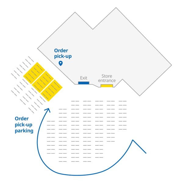 Line drawing diagram of IKEA Pittsburgh
