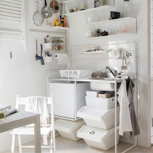 Live in a rented place? Go for an easy to assemble/disassemble mini-kitchen such as IKEA SUNNERSTA mini-kitchen.