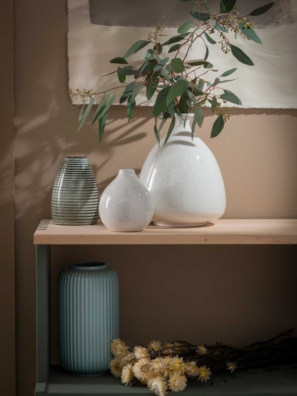 LIVSVERK Vaas, wit, 23 cm