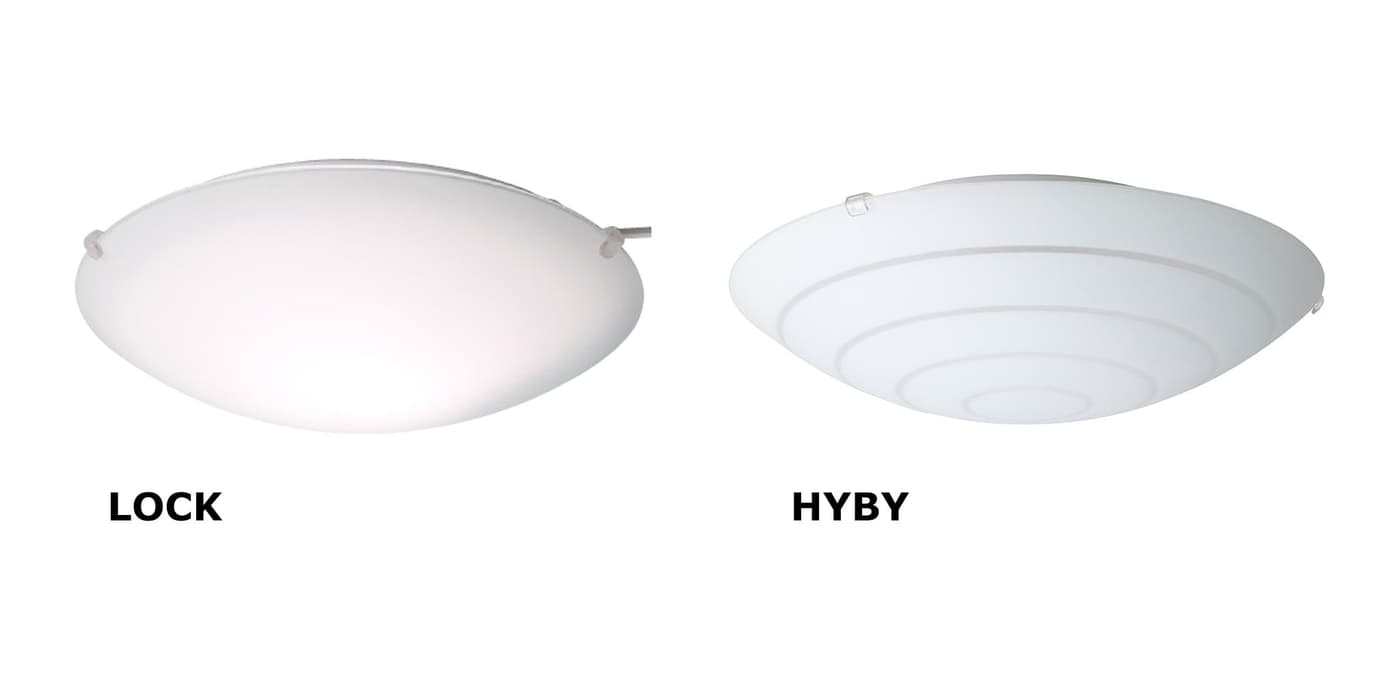 LOCK and HYBY ceiling lamps