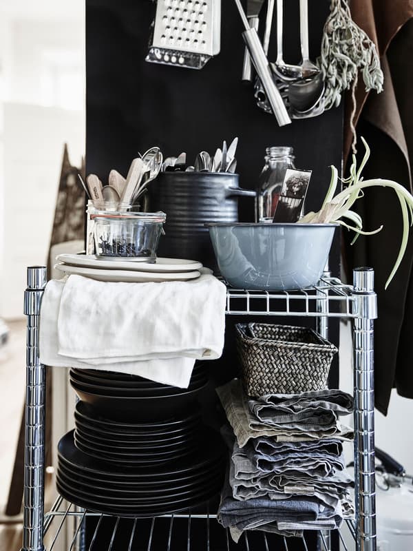 Make it easier to set the table each day – create a one-stop station of everyday essentials, including crockery, cutlery and napkins.