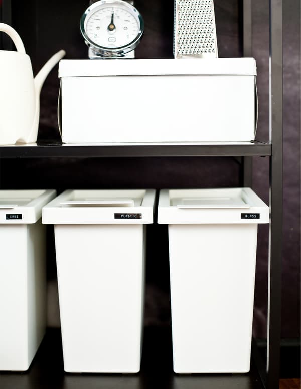 Make your recycling look good. A KNODD bin is used for paper.  