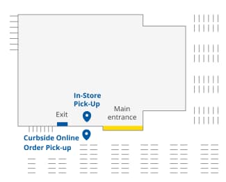 Map to IKEA Charlotte Click & Collect pick-up location