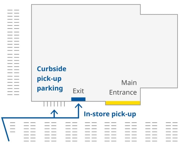 Map to IKEA Columbus Click & Collect pick-up location