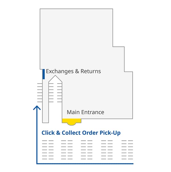Map to IKEA Elizabeth Click & Collect pick-up location