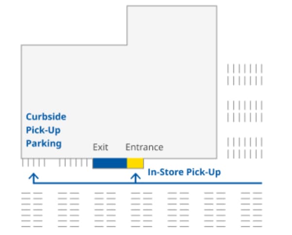 Map to IKEA Fishers Click & Collect pick-up location