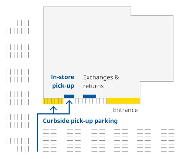 Map to IKEA Frisco Click & Collect pick-up location