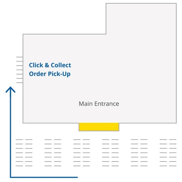 Map to IKEA Grand Prairie Click & Collect pick-up location