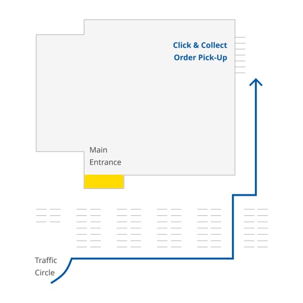 Map to IKEA Portland Click & Collect pick-up location