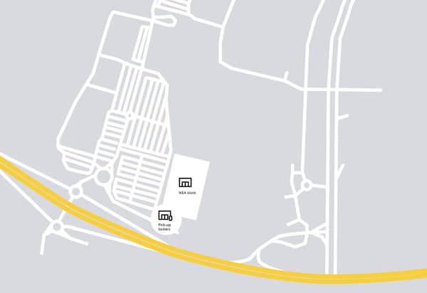 Mapa boxu IKEA Ostrava.