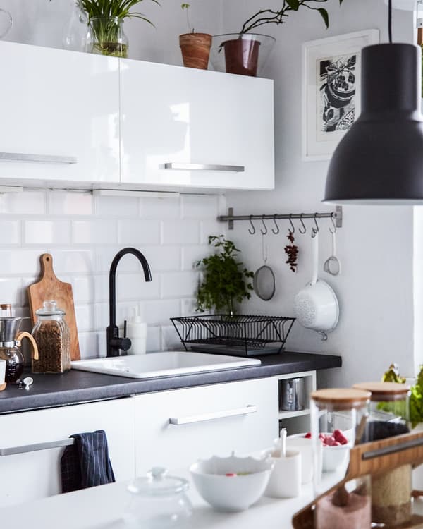 Margo makes the most of every surface for storage and display.