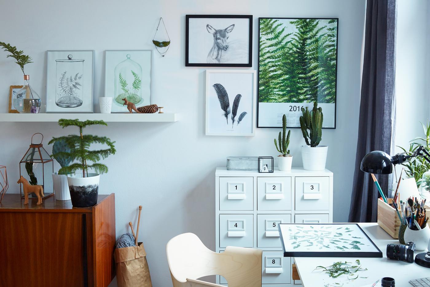 Margo uses indoor plants to add colour to her minimalist home.