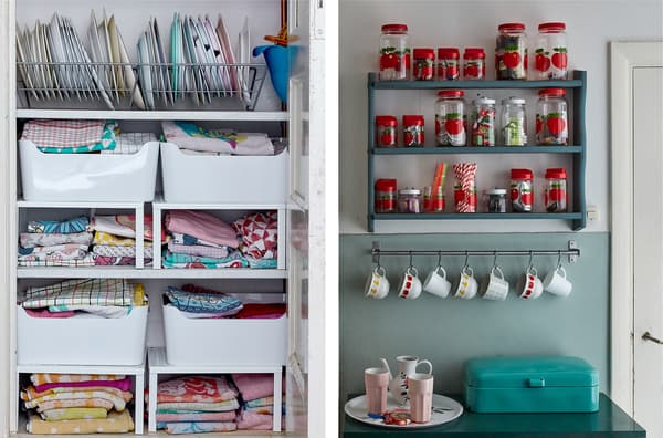Maximise your shelf space and storage rails mean less clutter on the work surface.