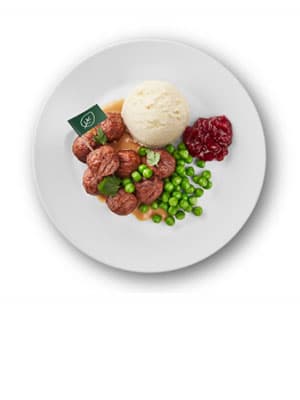 Meatballs on a plate.