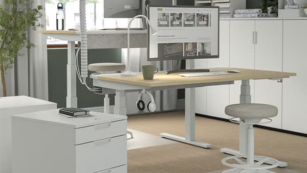 MITTZON sit/stand desk in home office