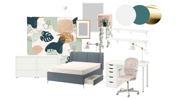 Mood board and product collage