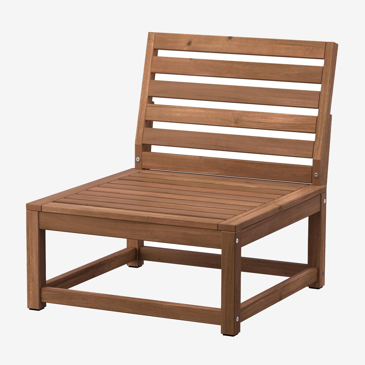 NÄMMARÖ 1-sits sittsektion i akacia. 