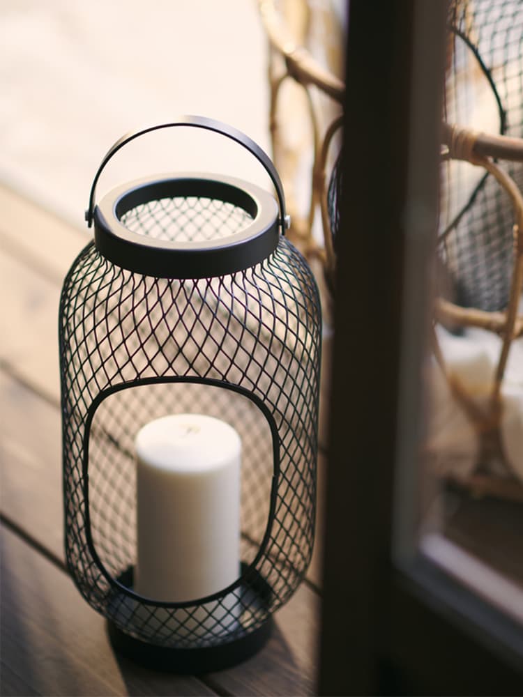 Nice candles, lit.