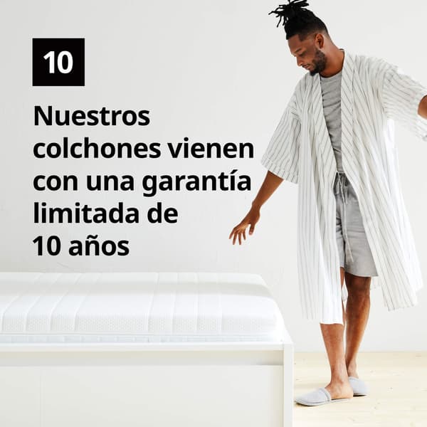 Nuestros colchones vienen con una garantia limitada de 10 years