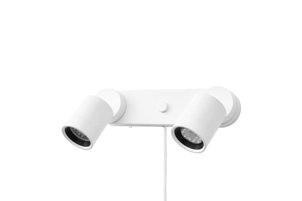 NYMÅNE Lampada da parete doppia, bianco