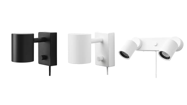 NYMÅNE wall/reading lamp white, article no: 203.569.09
NYMÅNE wall/reading lamp anthracite, article no.: 504.152.24
NYMÅNE wall lamp double, white, article no.: 204.286.47