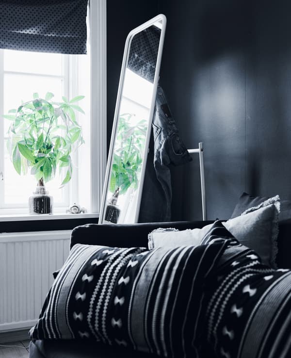 Open up a small space and add storage with a mirror