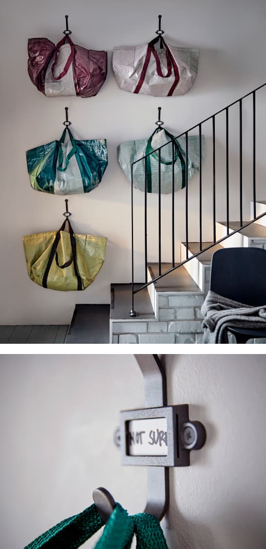 Organise your home before the holidays! IKEA offers a lot of modern furniture and accessories that will de-clutter your space, such as YPPERLIG carrier bag. Also suitable for waste sorting. Easy to keep clean – just rinse and dry.