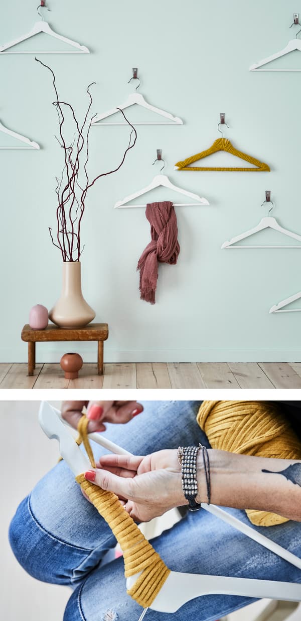 Organizzazione e stile, forma e funzionalità si fondono in una parete di grucce che è anche un'opera d'arte. Da IKEA trovi un vasto assortimento di soluzioni appendiabiti, come la gruccia BUMERANG bianca.