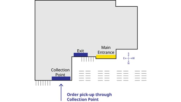 Overview image of the Draper IKEA Store showing entrance and exit points.