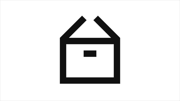Parcel box icon on white background.