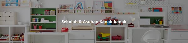 Persekitaran yang selamat dan kondusif menggalakkan pembelajaran dan perkembangan. Sama ada anda melengkapi tadika, jagaan harian, bilik darjah kolej atau hanya menaik taraf meja belajar, anda boleh mendapatkan semua yang anda perlukan dalam rangkaian kami. Hubungi IKEA for Business untuk bantuan.