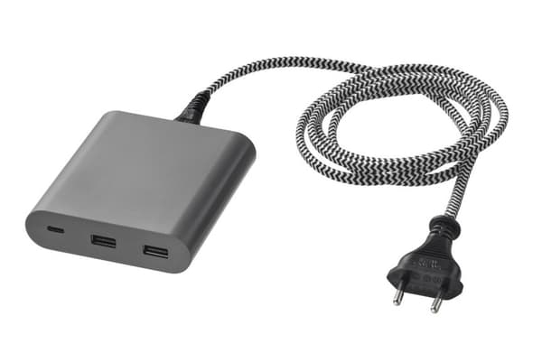 Phone charger with three charging spaces 