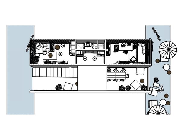Piantina di due container abitativi – IKEA