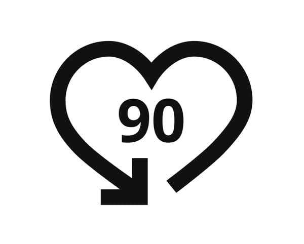 Pictogram of 90 return policy