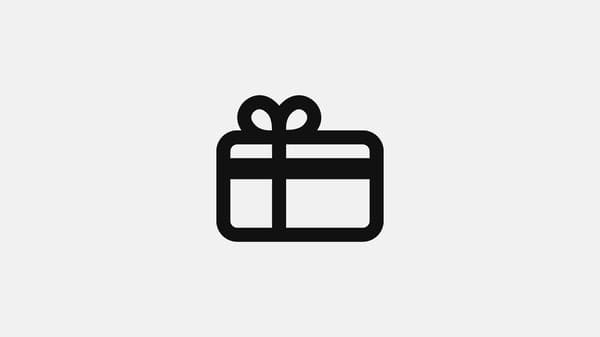 Pictogram of a gift card