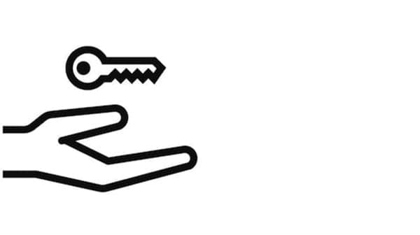 Pictogram of a van with clock.
