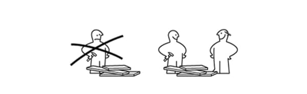 Picture of recommending to work with more than two persons
