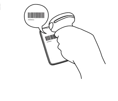 Piktogram za opciju skeniraj bar-kôd u okviru samouslužnog kioska.