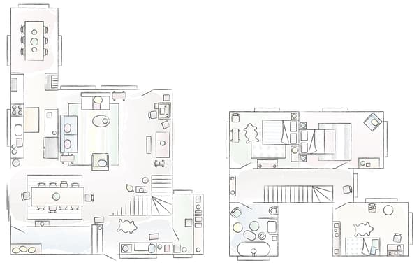 Plan de la maison d’Arno