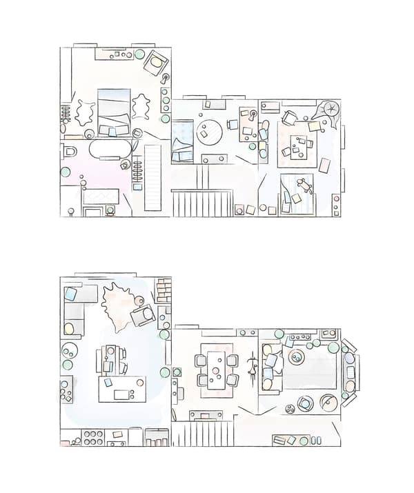 Plan de la maison de Katty.