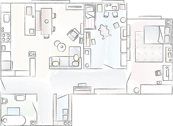 Plan de la maison de Lilly.