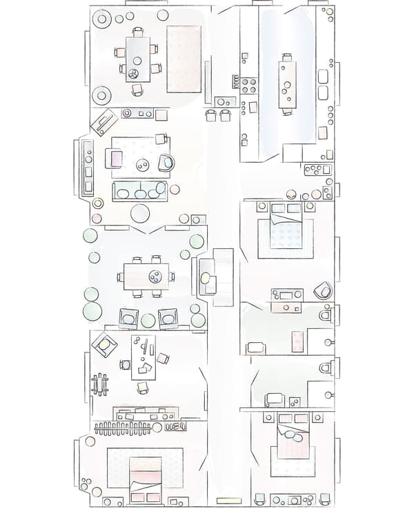 Plan de la maison de Mia.