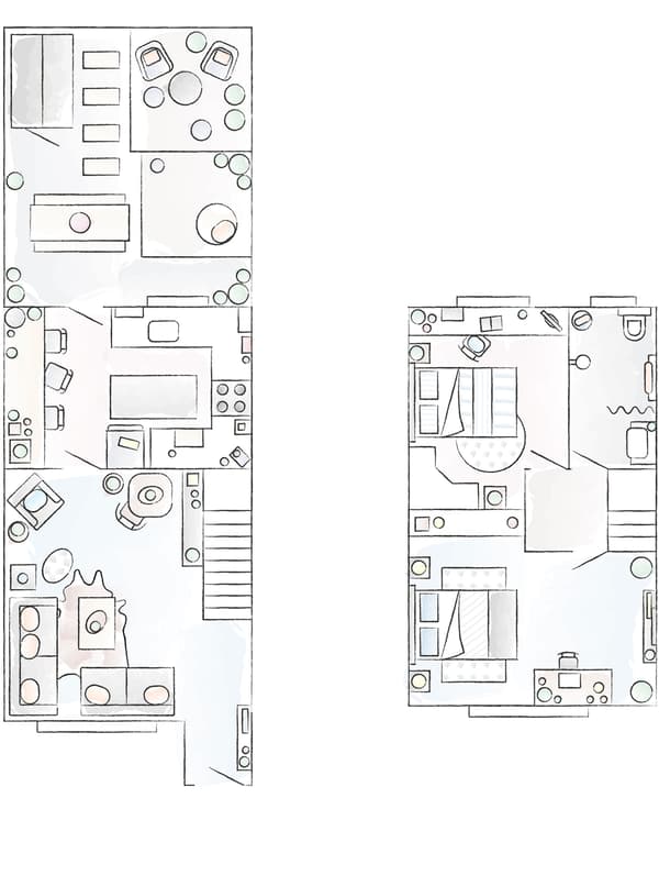Plan de la maison de Pati.
