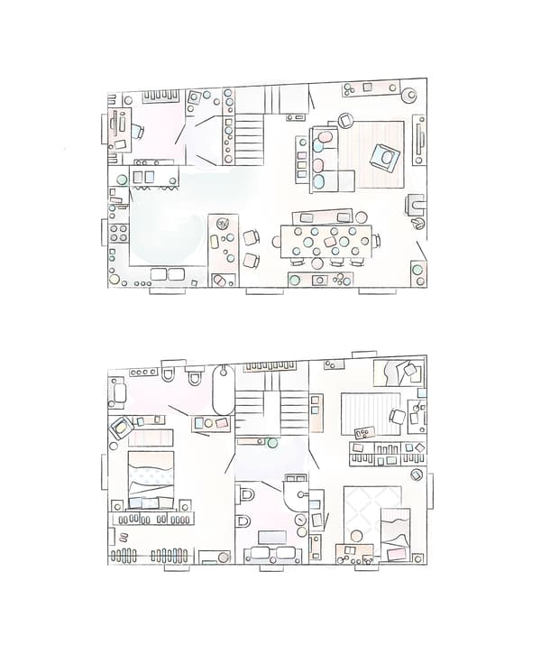 Plan de la maison de Sarah.