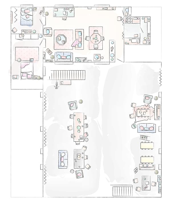 Plan de l'appartement de Hannah et Blaine.