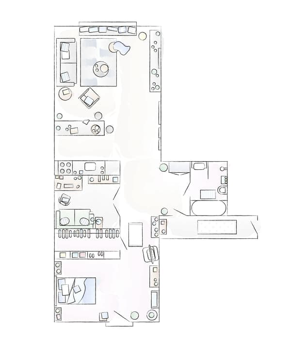 Plan de l’appartement de Katarzyna et de Mikolaj.