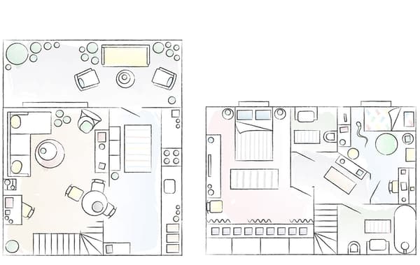 Plan de l’appartement de Mercedes