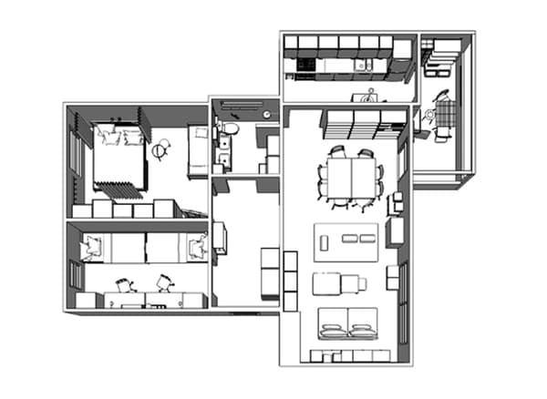 Plan de l’appartement familial